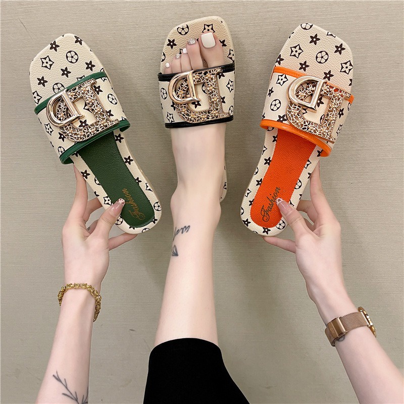 Dép Quai Ngang Thời Trang Nữ Kiểu Dáng Sang Trọng - Dép Đế Nhựa Dẻo Chống Trơn Trợt