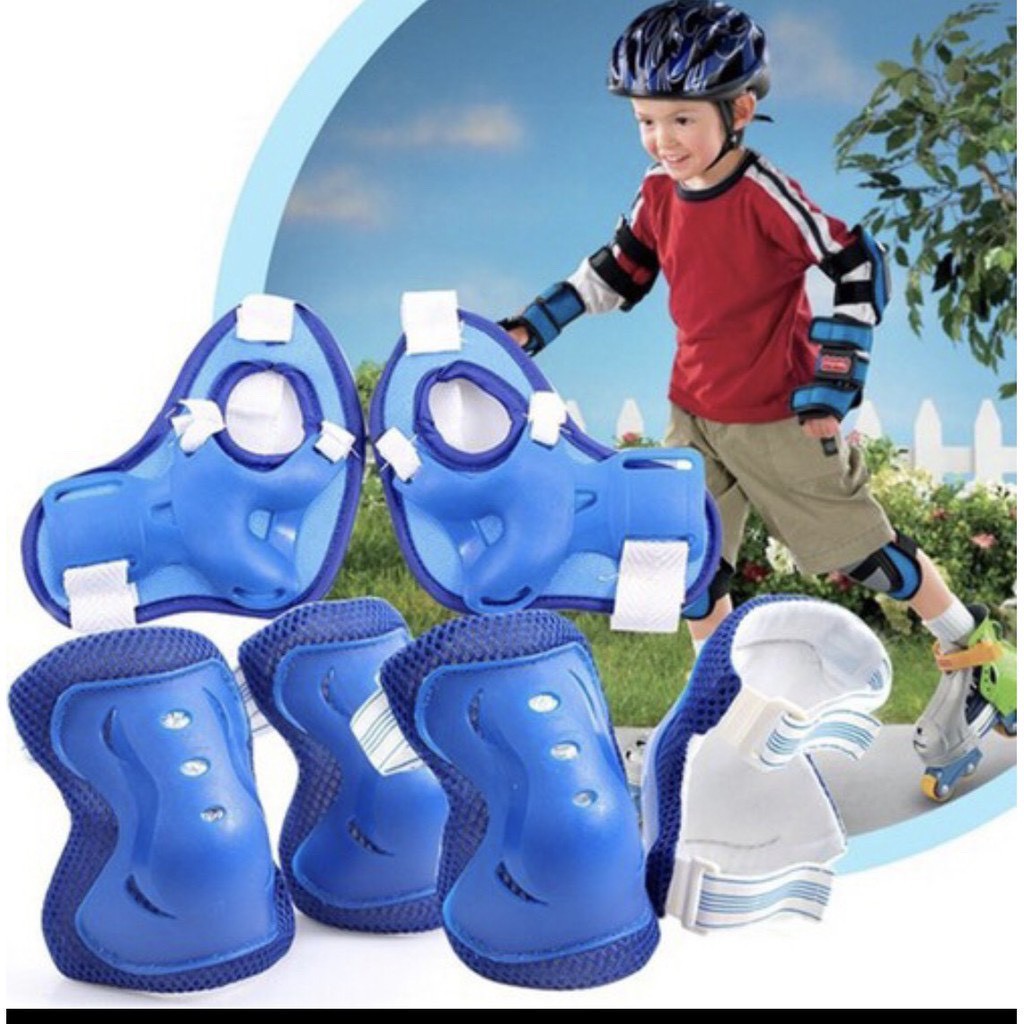 Đồ bảo hộ đầu gối, tay chân cho trẻ khi chơi xe đạp, patin, trượt ván, scooter