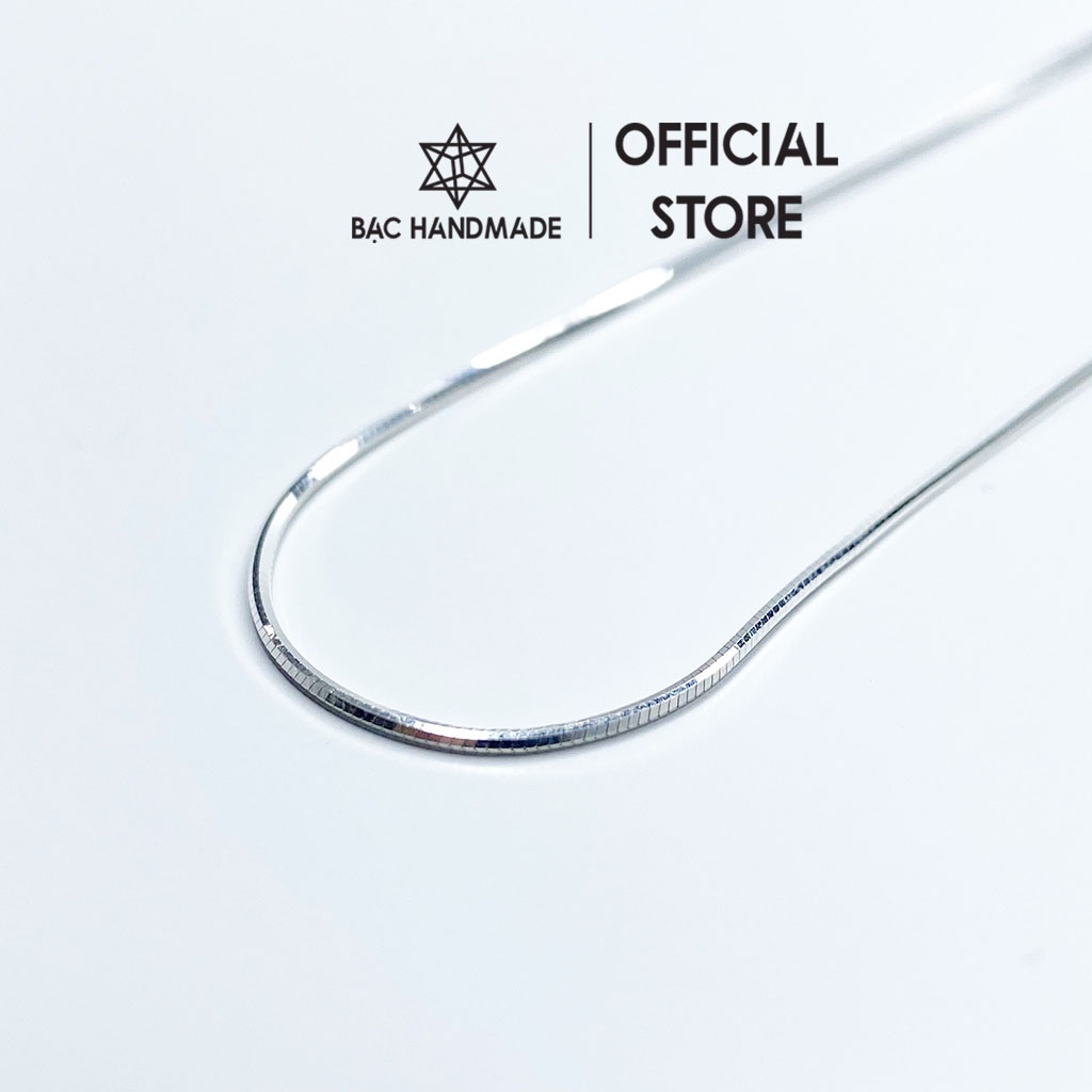 Dây chuyền Bạc Handmade.Vòng cổ nữ mì trơn bạc nguyên chất-Bạc Handmade