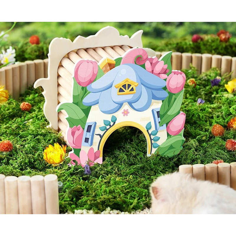 Nhà Gỗ Màu Tổng Hợp hàng nhập xinh xắn đẹp độc lạ cho Hamster