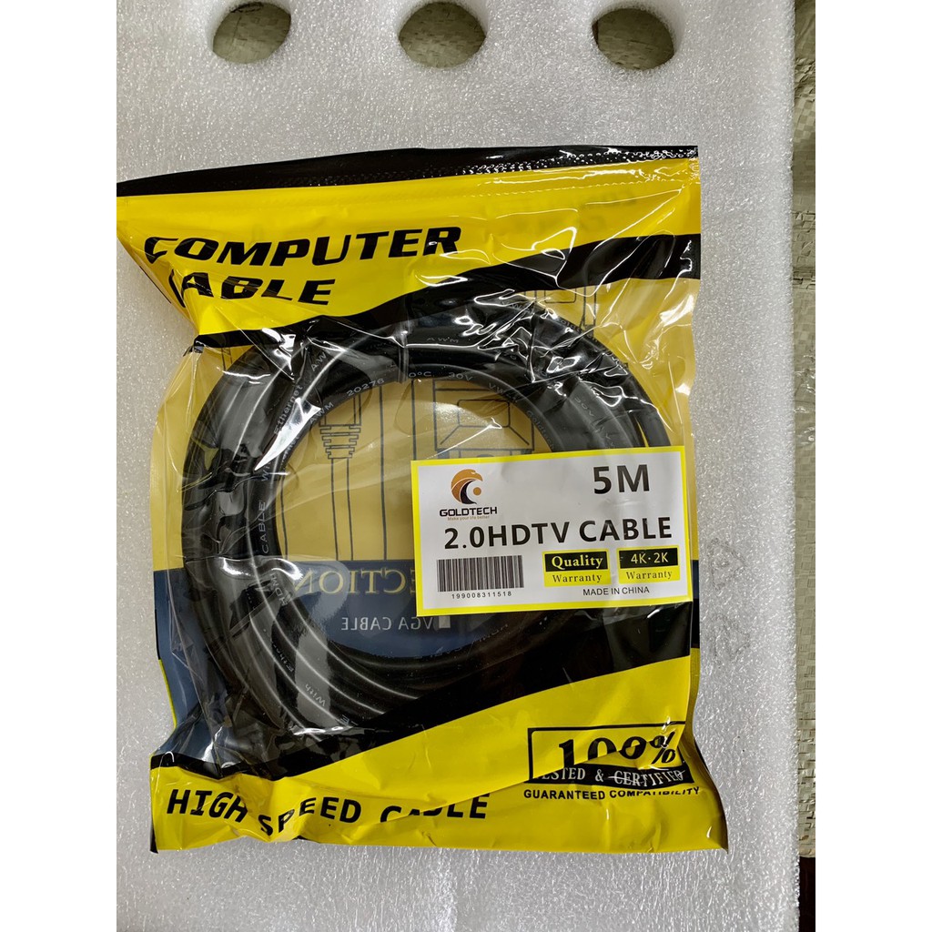 DÂY CÁP HDMI TRÒN GOLDTECH 1.5m / 3m / 5m - CHUẨN 1.4 FULL HD
