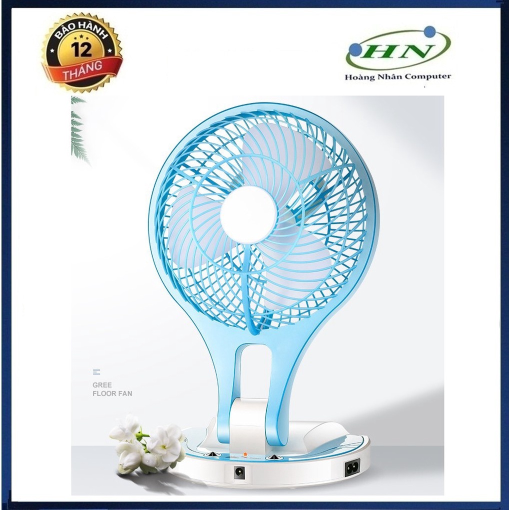 Quạt Tích Điện JR 5580 Mini Fan 2 In 1 Gấp Gọn