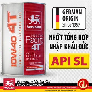 Dầu nhớt Wolver Racing 10W40 API SL Đức German Lubricant