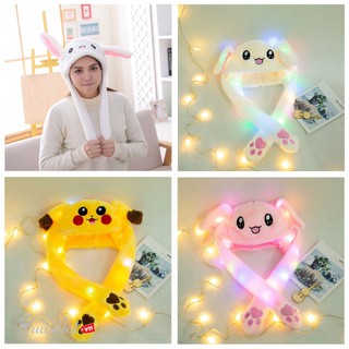 Nón Tai Thỏ Và Pikachu Có Led - Dễ Thương