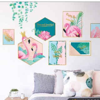 HÌNH DECAL DÁN TƯỜNG KHUNG ẢNH CHIM HẠC