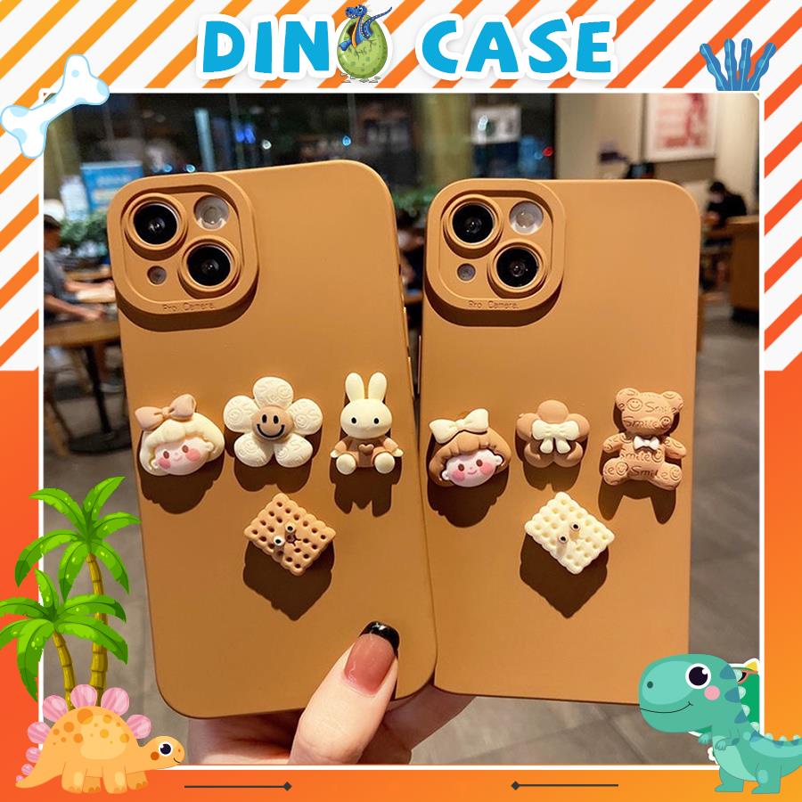 Ốp lưng iphone cạnh vuông bảo vệ camera Brown smile 7plus x xsmax 11 11promax 12 12pro 12promax 13 13pro 13promax DT13