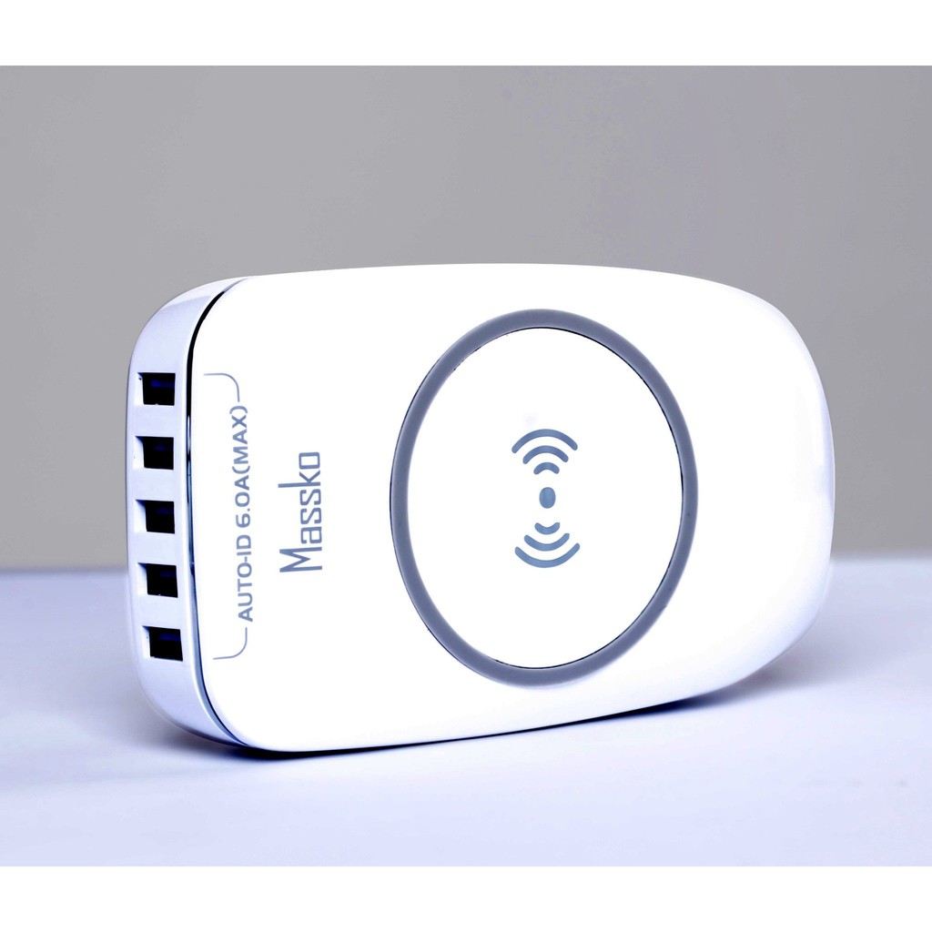 Sạc Không Dây 5 Cổng USB MASSKO - LIFE CA201
