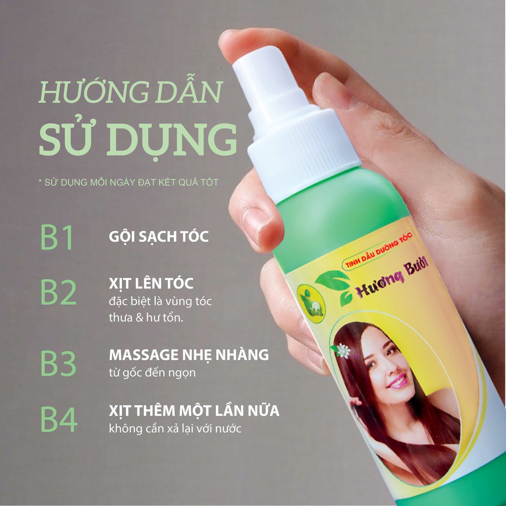 Tinh dầu dưỡng tóc hương bưởi Ngân Bình giúp kích mọc tóc, giảm tình trạng tóc gãy rụng, dưỡng tóc dài mượt, óng ả