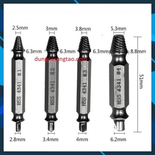 Bộ tool vặn ốc gãy, lấy ốc bị gãy / tà đầu cao cấp