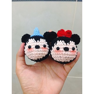 Móc khoá chuột Mickey handmade bằng len