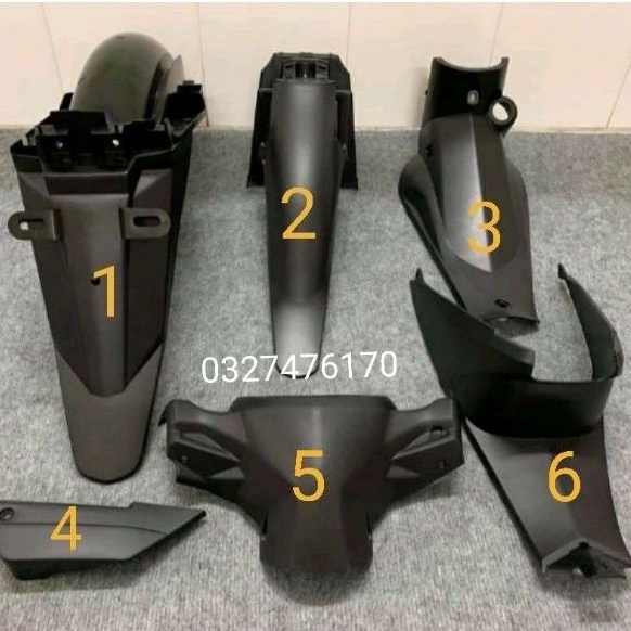 Bộ 6 nhựa đen, nhám xe Sirius zin yamaha chính hãng