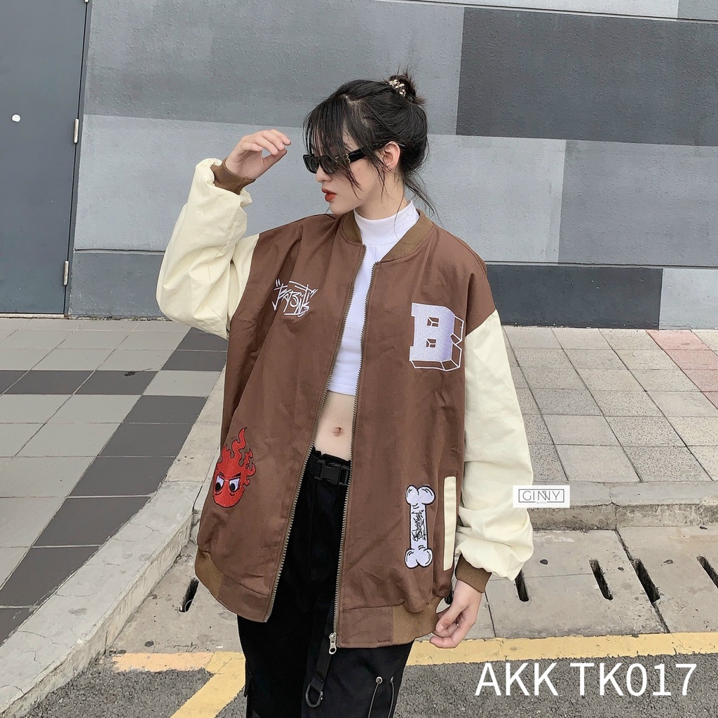 Áo khoác kaki Bomber BadHabils TK-017 Thời Trang Ngầu Chất HotTrend 2022 Unisex | GinHouse Shop