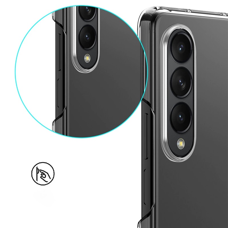 Ốp Điện Thoại Trong Suốt Có Ngăn Đựng Bút Cho samsung galaxy z fold 5 4 3