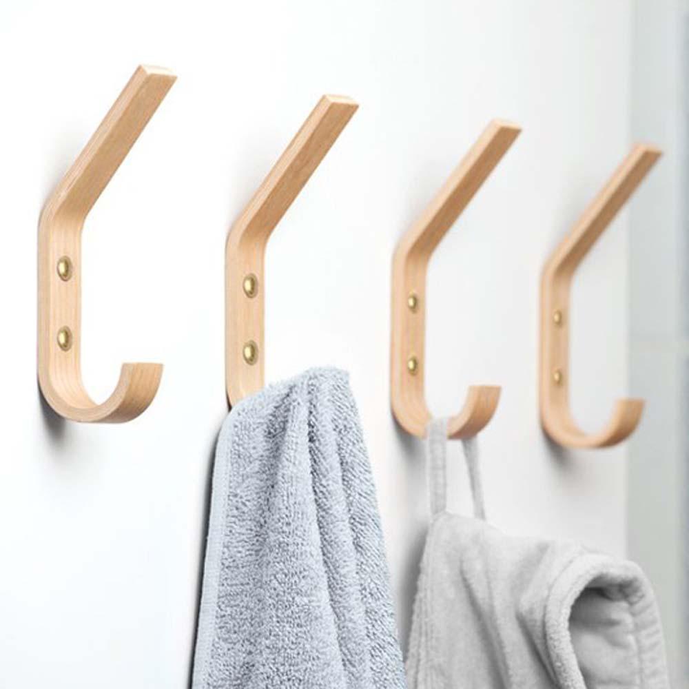 Móc Gỗ Gắn Tường Treo Khăn Đa Năng Tiện Dụng Giá Đỡ