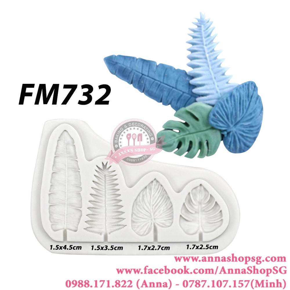 FM732 KHUÔN SILICON 4 LÁ NHỎ