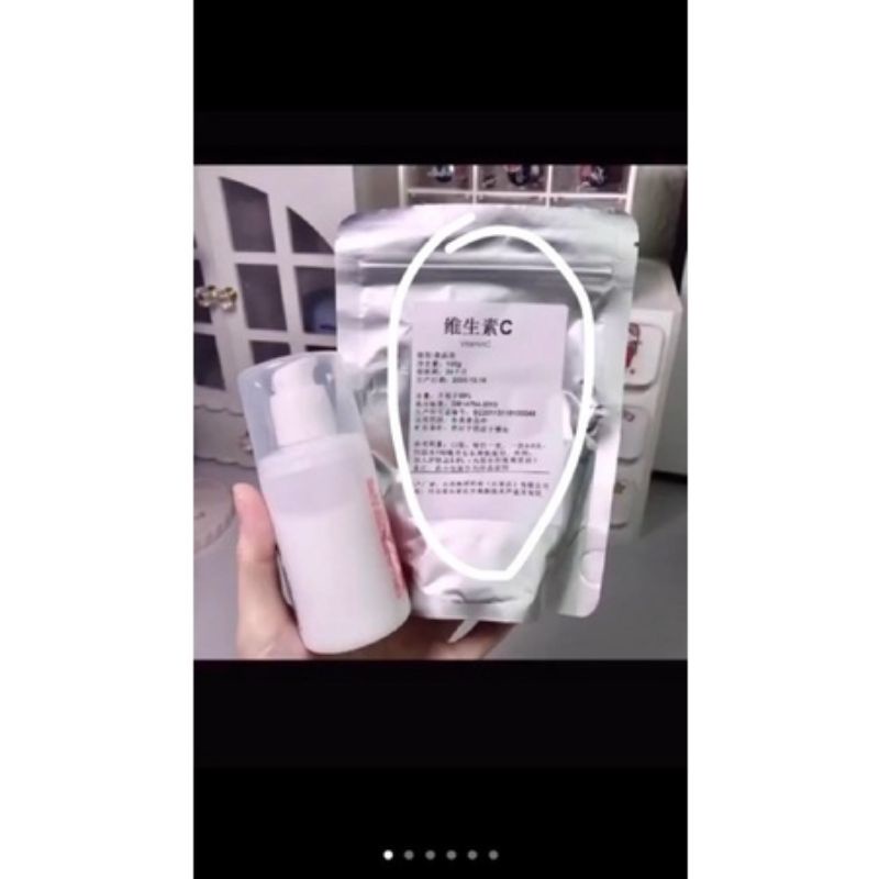 Bột vitamin C làm trắng sáng da, mờ vết thâm