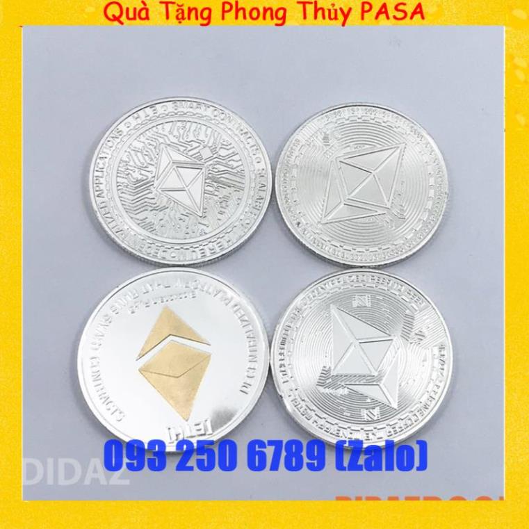 Combo 4 phiên bản - Đồng Xu Ethereum - Ether - ETH mạ vàng 24k đồ lưu niệm,trang trí,sưu tầm, quà tặng