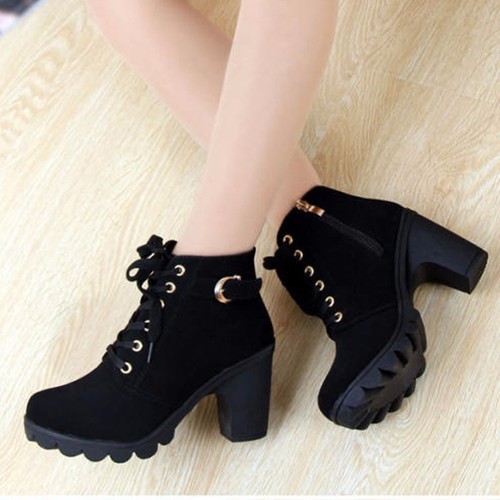 Combat boots nữ cổ ngắn - G1017