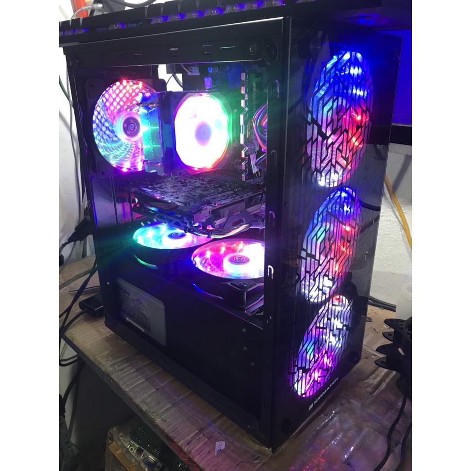 Fan led rgb mới 12cm case máy tính quạt tản nhiệt thùng hông làm mát new,ốc lục năng bắt vỏ nguồn main và 1 số thiết bị