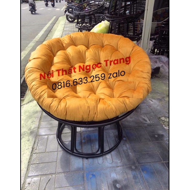 Ghế papasan thanh lý, Ghế thư gián papasan tròn có nệm giá rẻ