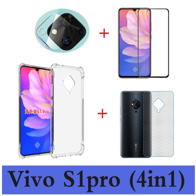 Ốp điện thoại cho Vivo S1 V17 V15 Pro V19 Y11 Y12 Y15 Y17 Y19 Y91C kèm 3 phụ kiện