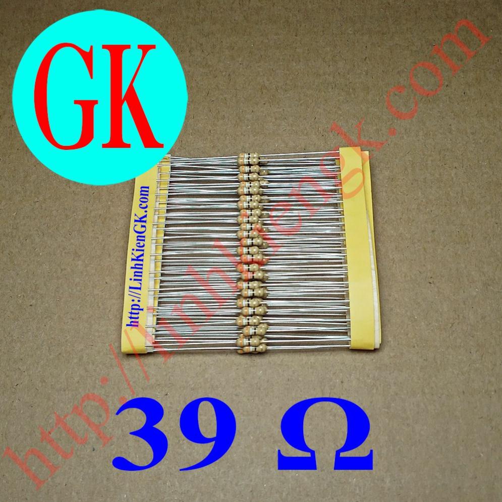 [100 cái] Điện trở 39 ôm 1/4W