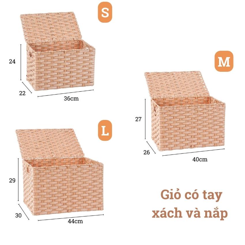 Giỏ đựng đồ đa năng 2023 BAMBOOO ECO rổ đan dụng cụ nhà bếp , sắp xếp nhà cửa decor phù hợp mọi phong cách xuất Nhật