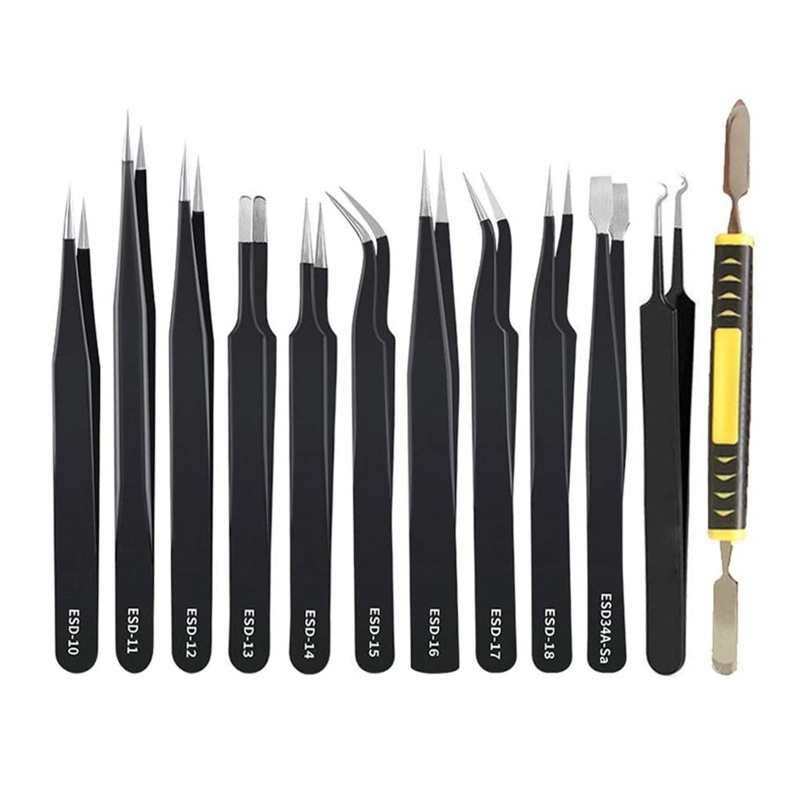 Bộ 12 Nhíp Hai Đầu Bằng Kim Loại Cho Nhạc Cụ Quạ