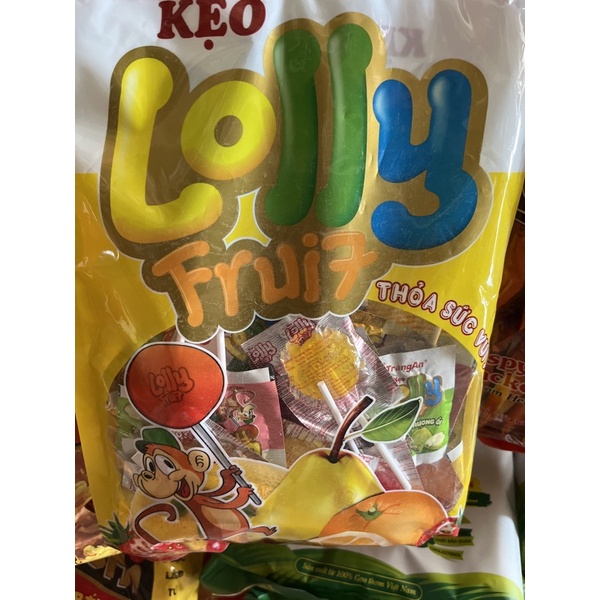 Kẹo mút tràng an Lolly 7 vị 300g gói to