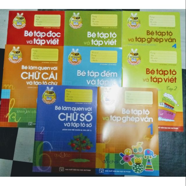 Set 8 quyển tập viết cho bé 4-6 tuổi