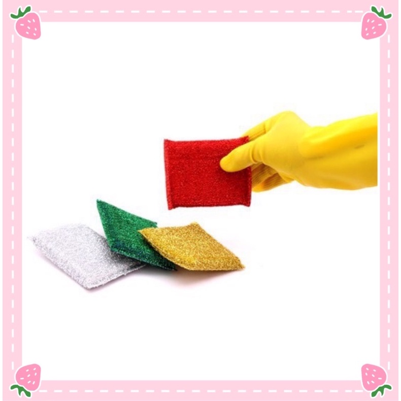 Miếng Rửa Chén Bát Kim Tuyến Tiện Dụng Cho Nhà Bếp Tạo Bọt Siêu Nhiều