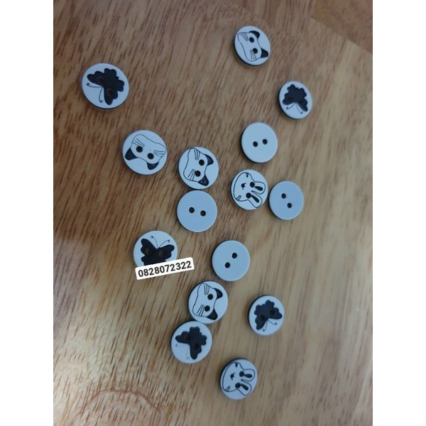 Nút Nhựa Trang Trí 12mm 2 lỗ Đủ Mẫu Gói 10 Viên