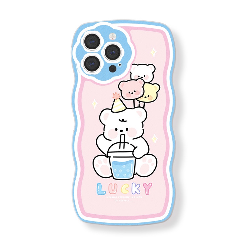 Ốp Điện Thoại Hình Gấu Và Hoa Cho iphone 7 / 7plus / 8 / 8plus / xs / 11 / 12 / 13 / 14 / pro / max / plus / promax