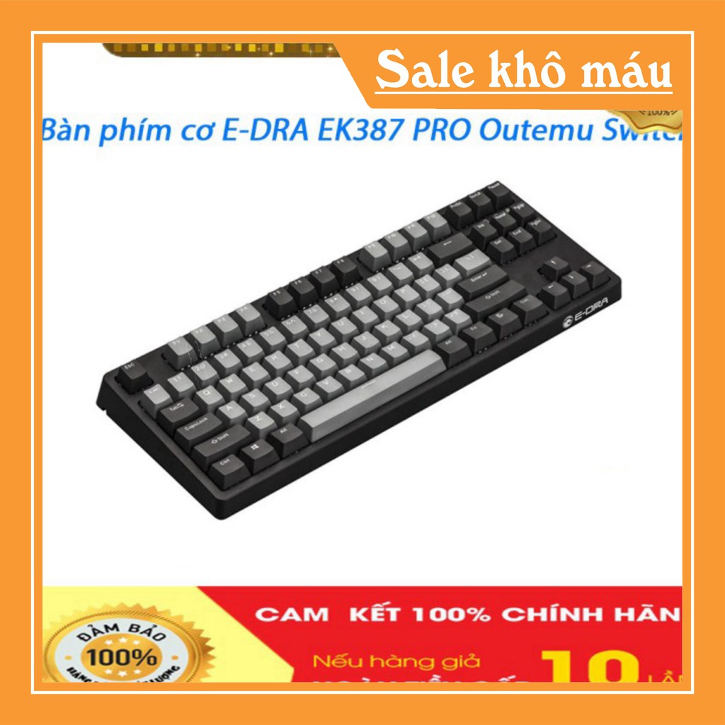 Bàn Phím Cơ TKL E-DRA EK387 PRO - Đang Khuấy đảo cộng đồng Game thủ - Keycap PBT Double shot,Blue Switch, ko LED