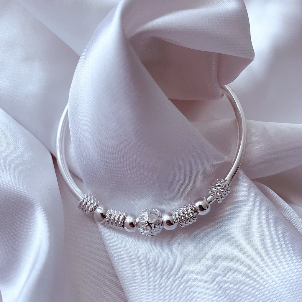 Lắc tay nữ 925, vòng tay nữ bạc đính kèm hạt SUNF09 | BigBuy360 - bigbuy360.vn