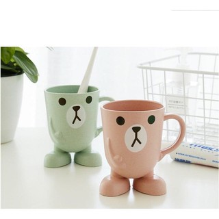 Ly cốc lúa mạch có quai cầm hình gấu cakeshop hcm