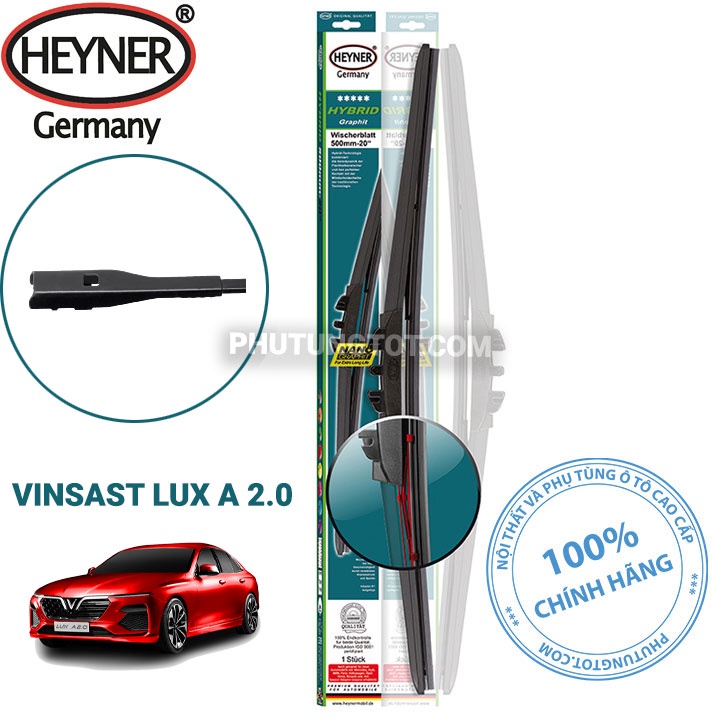 Gạt mưa xe Vinfast Lux A 2.0 Heyner Germany Hybrid Nano chính hãng