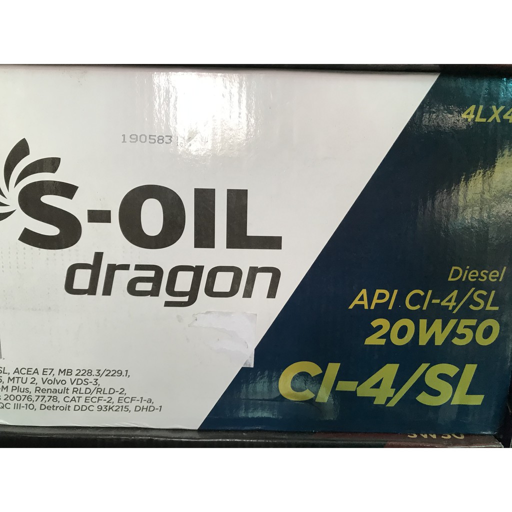 Dầu nhờn động cơ xe ô tô Soil Dragon Diesel CI-4/SL 20W50 (4L)