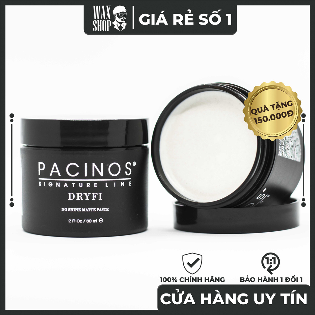 Sáp Vuốt Tóc Pacinos Dryfi ⚡[Bao Test] ⚡Siêu Giữ Nếp Tóc tới 24 Tiếng, Tặng Kèm Pre-Styling Oil và Lược (Được Chọn)