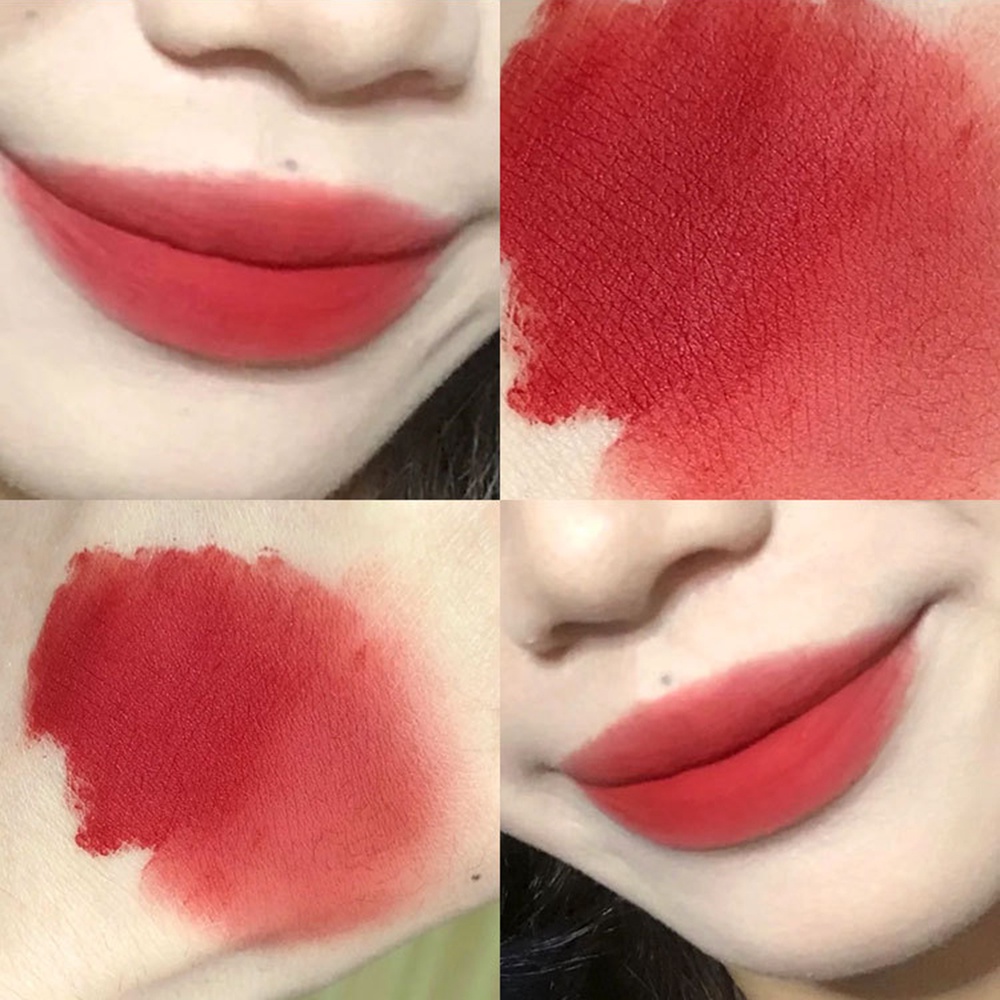 Son Môi Lâu Trôi Không Dính Cốc Thiết Kế Vỏ Màu Đỏ Rượu Vang/ Dâu Tây