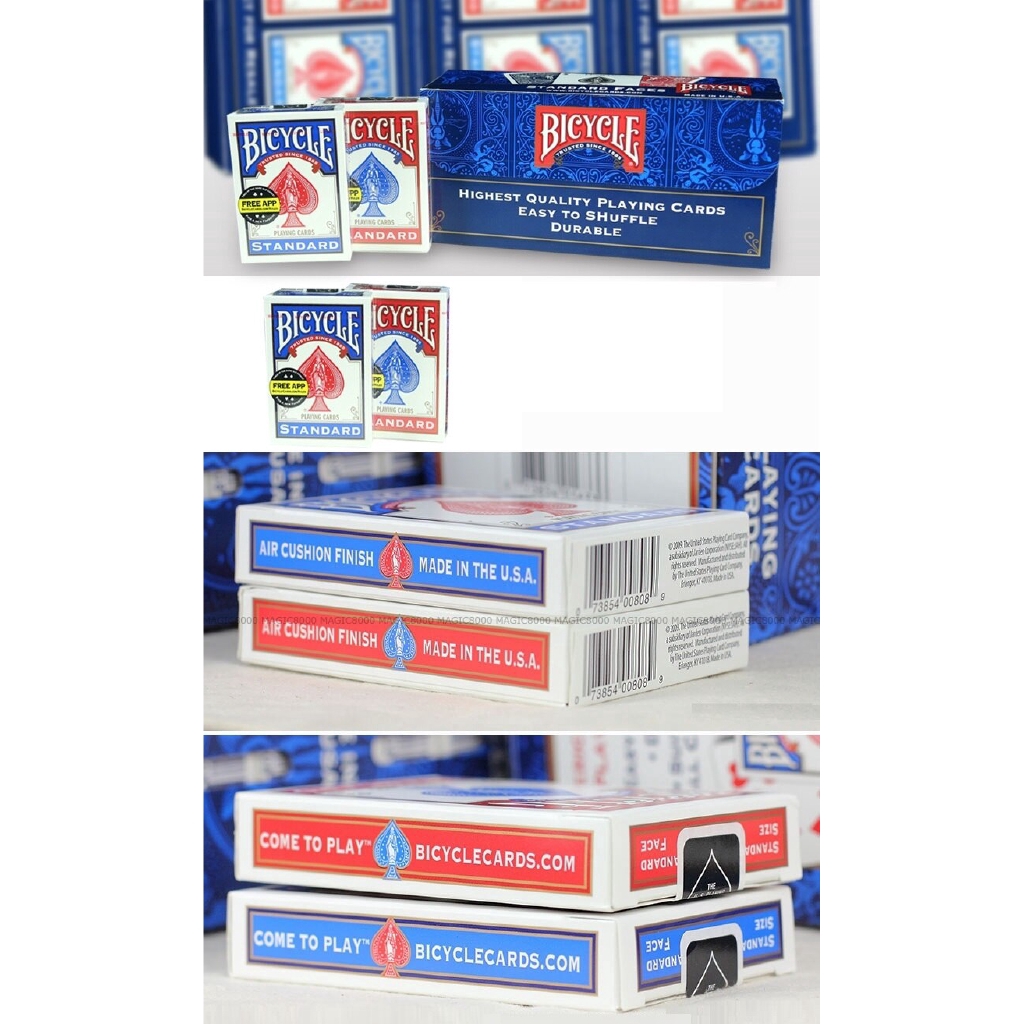 Set 2 Bộ Bài Bicycle Standard Playing Cards, Thẻ Sưu Tập USPCC, Trò Chơi Thẻ Ma Thuật, Đạo Cụ Ảo Thuật Cho Nhà Ảo Thuật