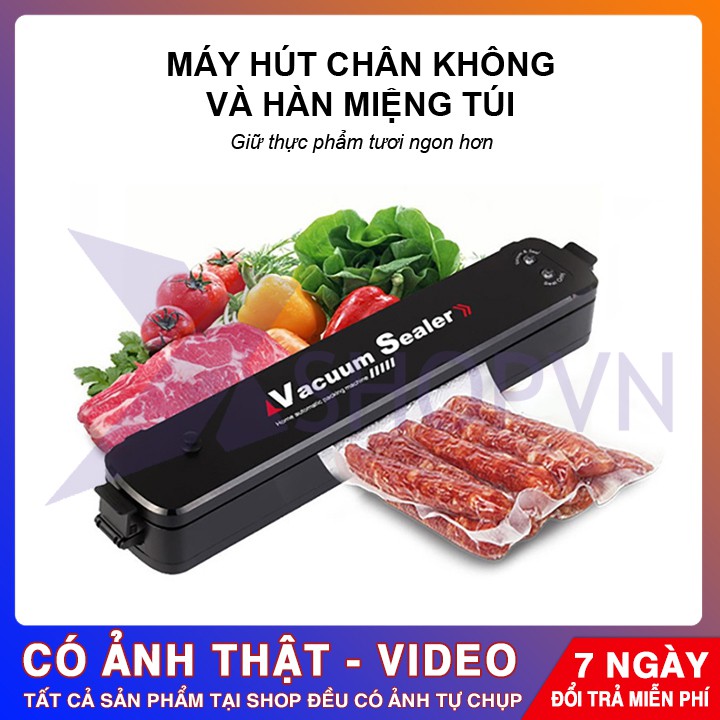 Máy hút chân không Vacuum Sealer công suất lớn, Mẫu máy hàn miêng túi mini tiện lợi, giá siêu khuyến mại