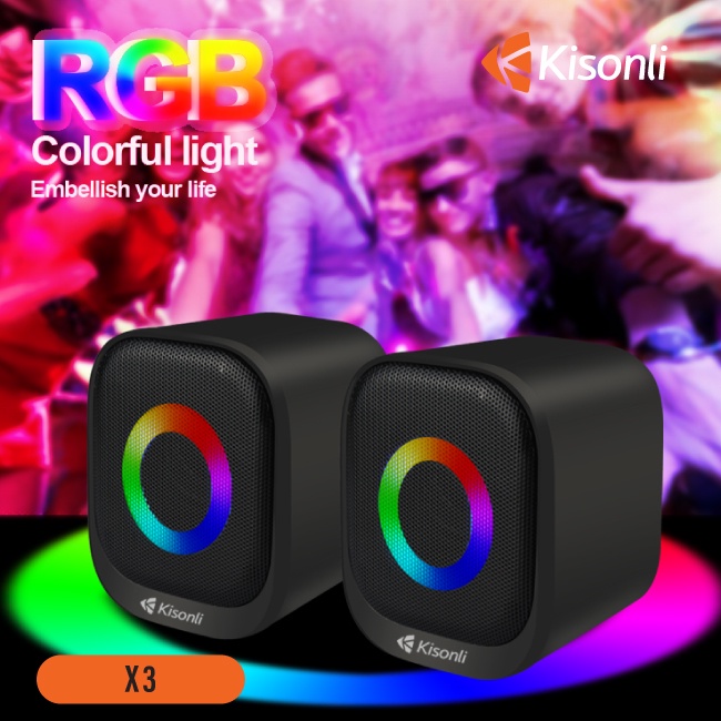 Loa Bluetooth Kisonli led RGB X3