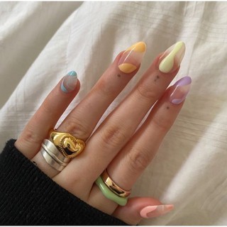 Nailbox phong cách châu Âu, móng úp thiết kế nhiều màu A281, tặng kèm keo dũa