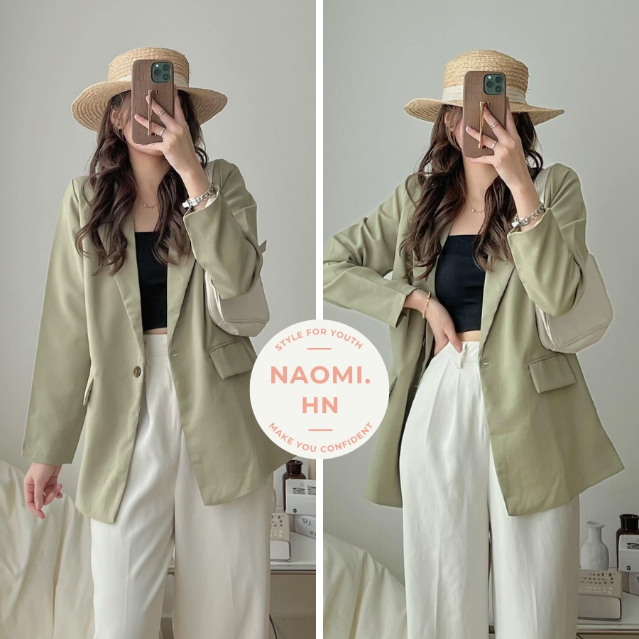 Áo blazer 2 lớp dày dặn form rộng sang chảnh, Áo khoác ngoài blazer 2 lớp túi nắp nhiều màu phong cách Hàn Quốc.