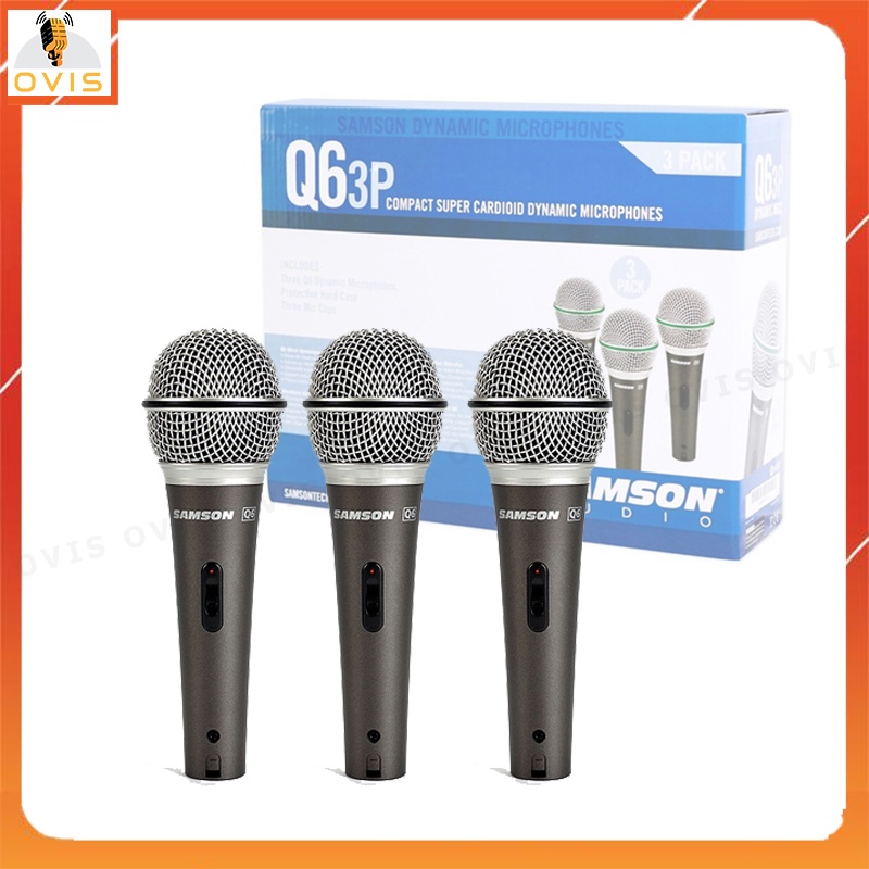 Bộ 03 Micro Cầm Tay Biểu Diễn Sân Khấu - Samson Q63P