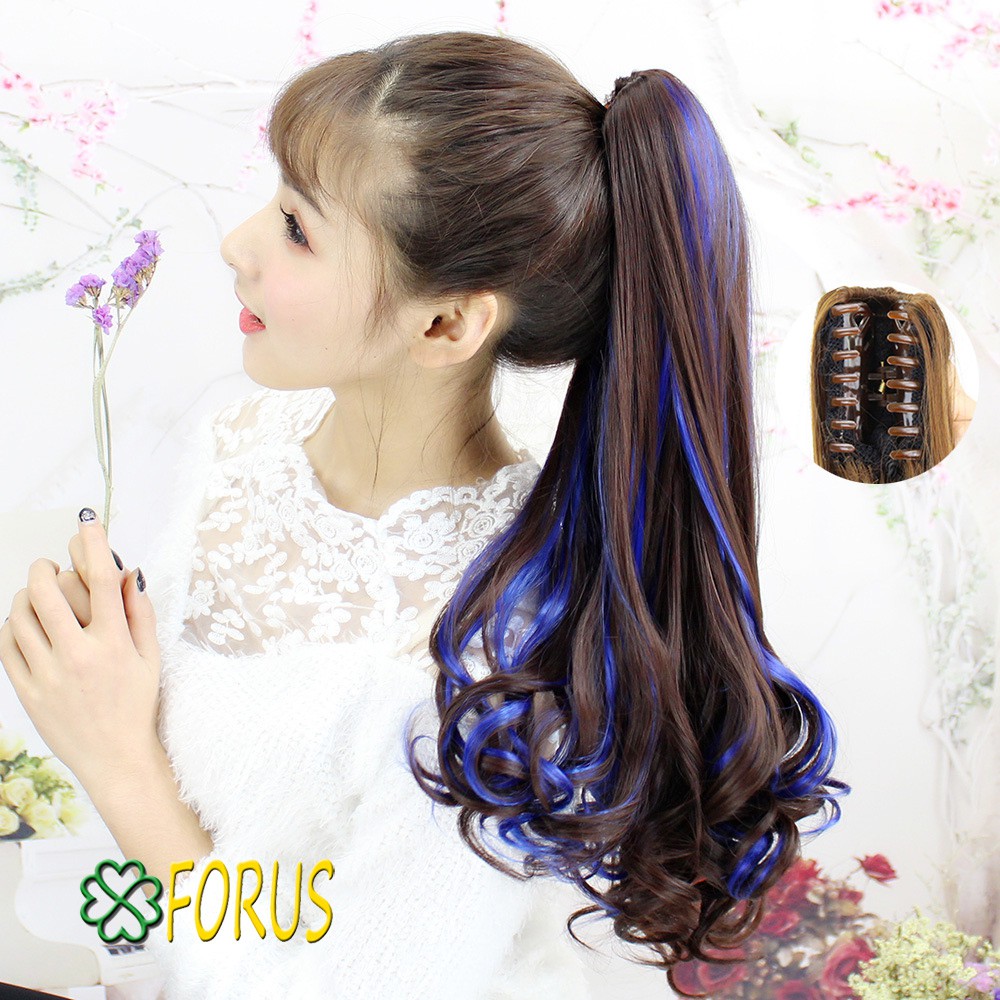 Tóc ngoạm line Xanh Sỉ 55k