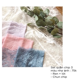 Set phụ liệu may 3 quần chip