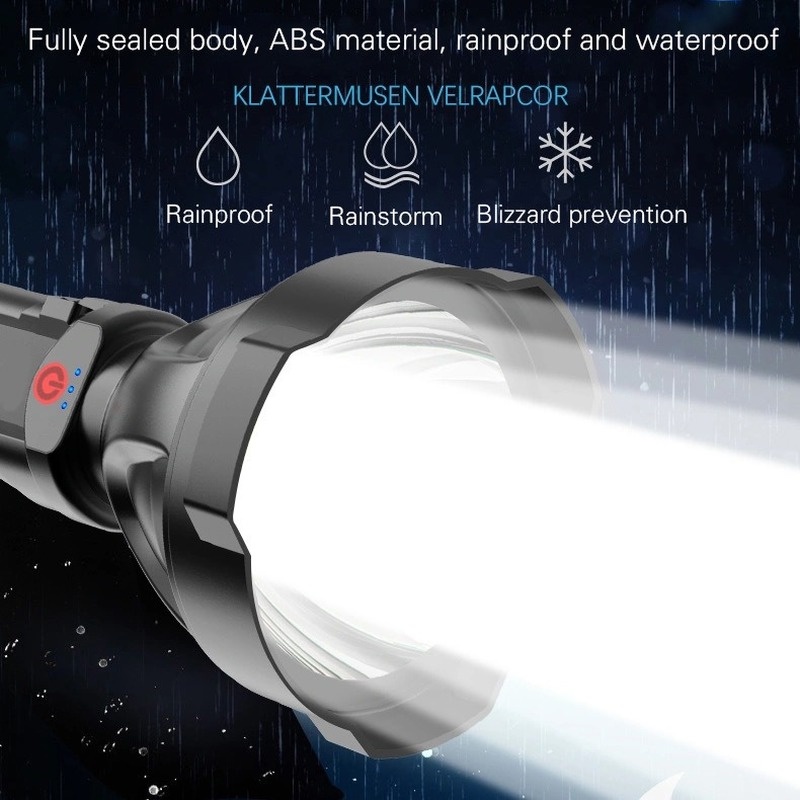 Đèn Pin LED Cầm Tay Chống Thấm Nước Với 3 Chế Độ Sáng Có Thể Điều Chỉnh Và Sạc USB
