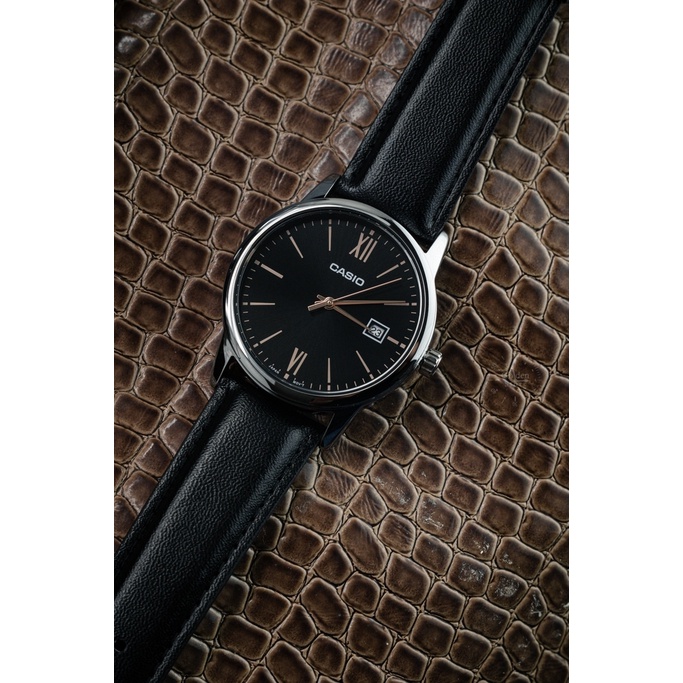 Đồng Hồ Casio Nam Chính Hãng, Đồng Hồ Casio MTPV002L Dây Da Nhiều Màu Fullbox.
